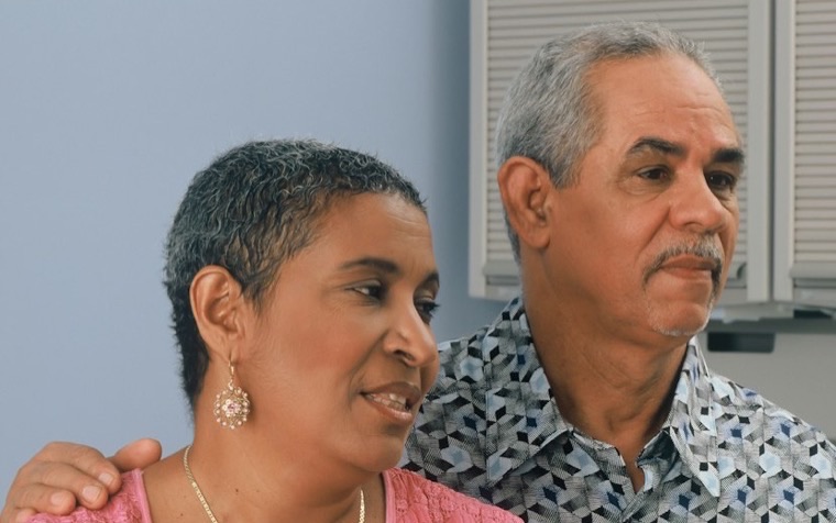 An older couple listening during an appointment